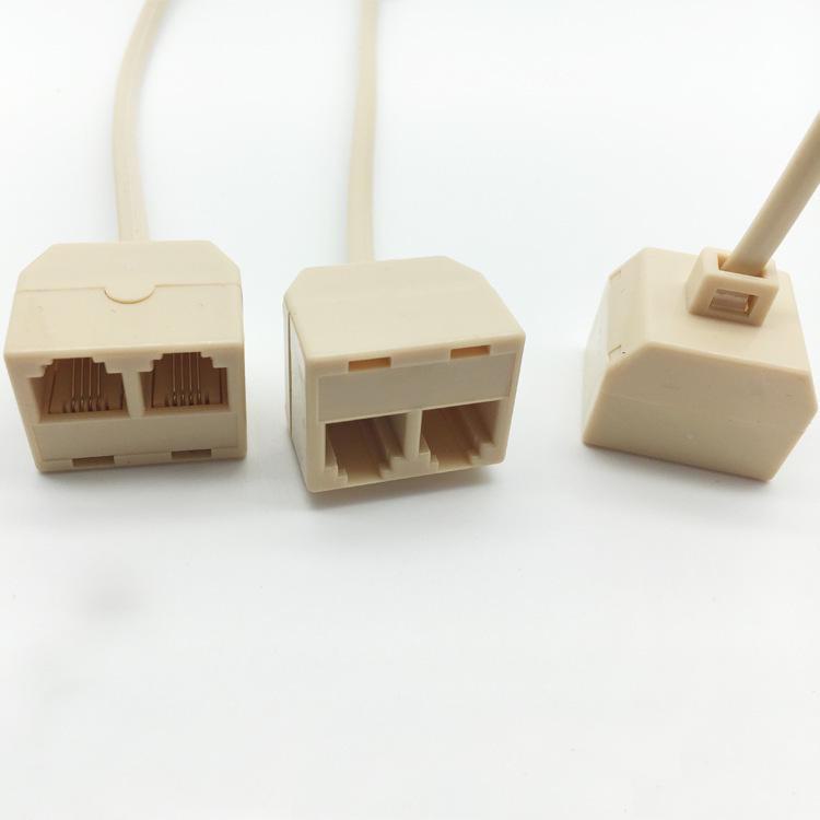 RJ11 Telephone Adapter: 1 Male To 2 Female Splitter for Branch Line Accessories