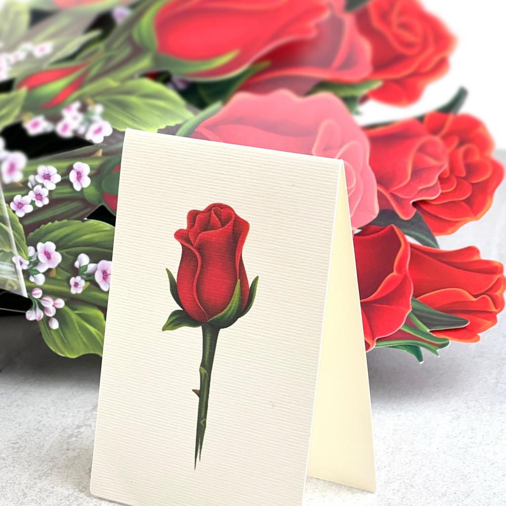 Всплывающий букет, бумажные цветочные открытки, поздравительная 3D всплывающая открытка с благословением на День матери и уникальный подарок для жены, родителя и учителя