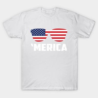 Футболка женская Merica Sunglass футболка для подарка Harajuku Print Kawaii футболка летняя с коротким рукавом женская футболка топ футболка