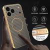 Гальваническое покрытие Текстура волокна Магнитный чехол для iPhone 17 Air 16 15 14 Plus 13 12 Pro Max Защита камеры объектива для Magsafe Чехол для телефона