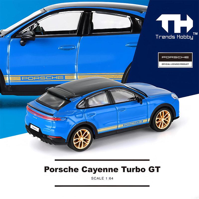 TH 1:64 Porsche Cayenne Turbo GT SUV Diecast Model Car Alloy Simulation Vehicle Model Adult Collection Model Series