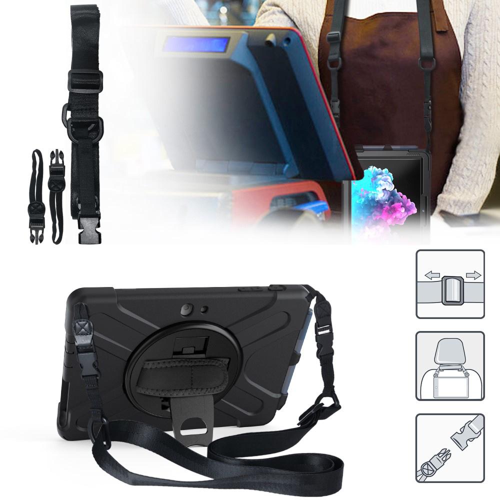 Armored case for Microsoft Surface Go / Go 2 / Go 3 / Go 4, 360 protection with stylus holder, Black