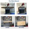 Folding Shelf Brackets 24 inch Heavy Duty Triangle Bracket Adjustable Wall Mounted Space Saving DIY Bracket for Table Work Bench