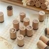 Милая Ручная Разрисовка Хлебный Узор Буковая Древесина Резиновый Штамп Для Украшения Журнала
