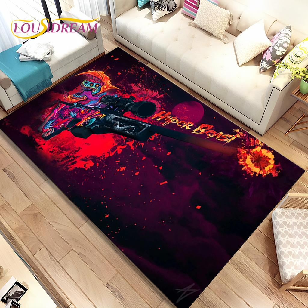 CS, USP, AK, M4, AWP, коврик для винтовки, пистолета, пистолета, ковер для дома, гостиной, спальни, дивана, коврик для двери, декор, нескользящий напольный коврик