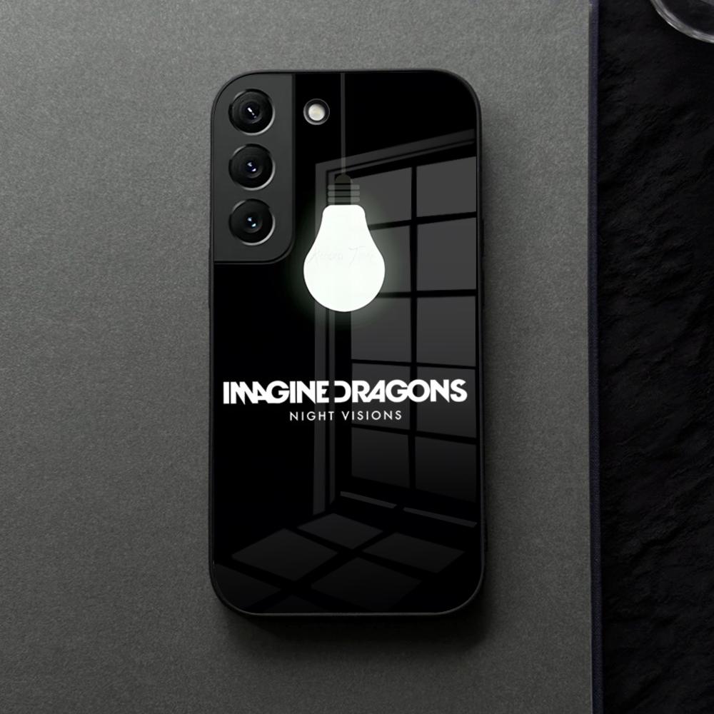 Чехол для телефона Imagine Dragons Eyes Closed Стеклянный Для Samsung Galaxy S21 S25 S22 S20 S24 S23 Ultra Fe Plus A16 A34 A54 A24 Coque