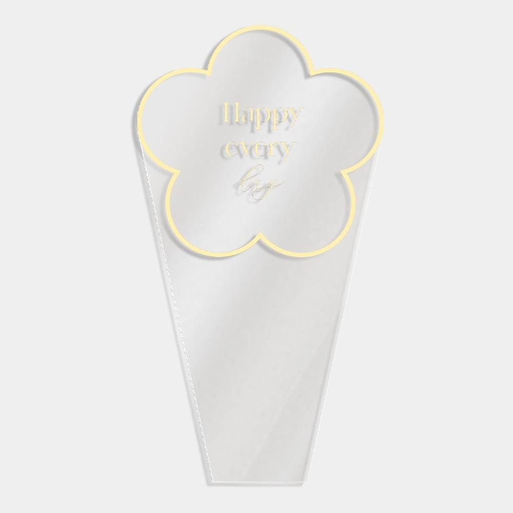 50 шт. Целлофановая упаковка для цветов, пластиковые пакеты в форме цветка, пакет для упаковки букетов