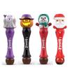 Halloween Bubble Stick Electric Bubble Machine Glowing Pumpkin Snowman Santa Claus Magic Stick Children's Christmas Toy Gift