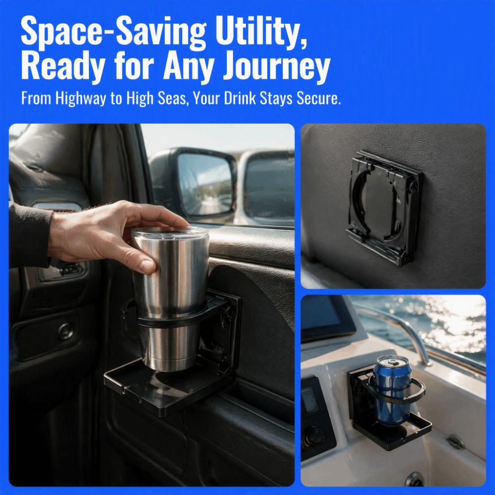 2pcs Space Saving Adjustable Cup Holder Adjustable Folding Boat Cup Holder RV Cup Holder For Boats