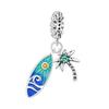 925 Silver Tennis Pendant Bracelet Charms for Women Fine Jewelry DIY Party Beads Gifts Accessories