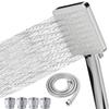 BQKOZFIN Shower Head Levels Micro Bubble Ultra Fine Bubble Mist Shower Water Saving Pressure Increase Cleaning Ultra Fine Water Flow Adapter Included