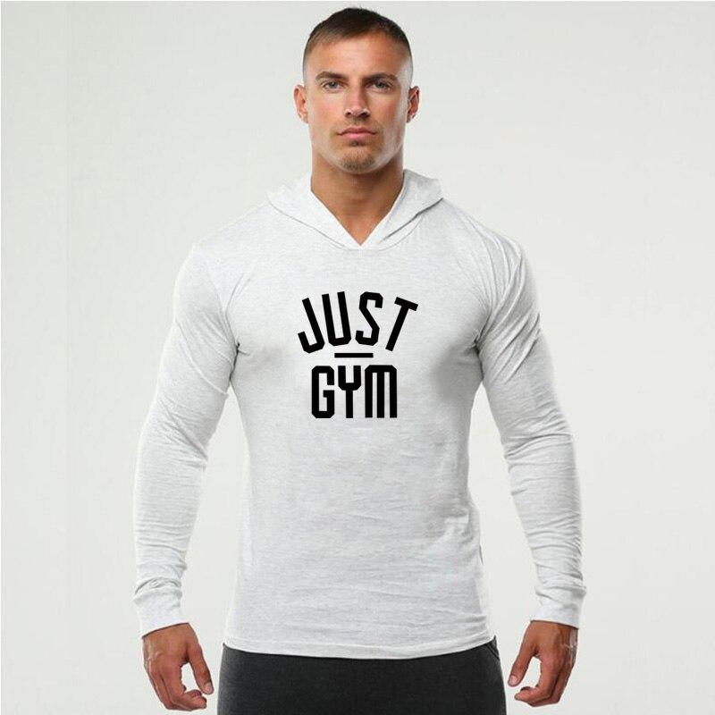 Muscleguys Осенний свитер с капюшоном, мужская новая модная брендовая футболка с принтом, тонкая куртка на весну и осень, рубашка с тонким дном