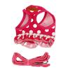 Soft Webbing Dog Harness Leash Set Pink Tone Puppy Outdoor Harness  Daily Walking