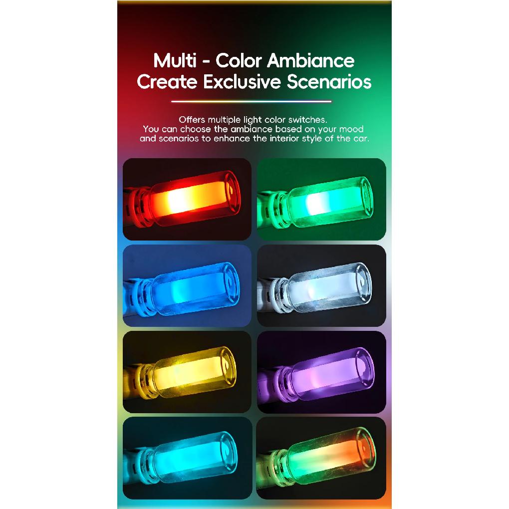 Car USB Night Interior Light LED Filament Lamp Portable Lighting Plug and Play Decorative Atmosphere Light for Car Bedroom