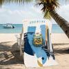Beach Towel with Argentina Football Pattern - soft,absorbent,machine washable Lightweight&Modern,swimming,Travel Essentials