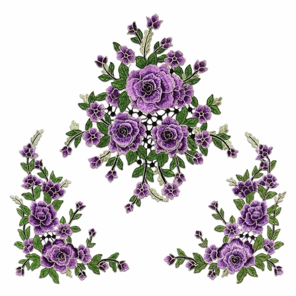 1 Sets DIY Craft Type Embroidery Patches Water Soluble Dress Decoration For Evening Dress