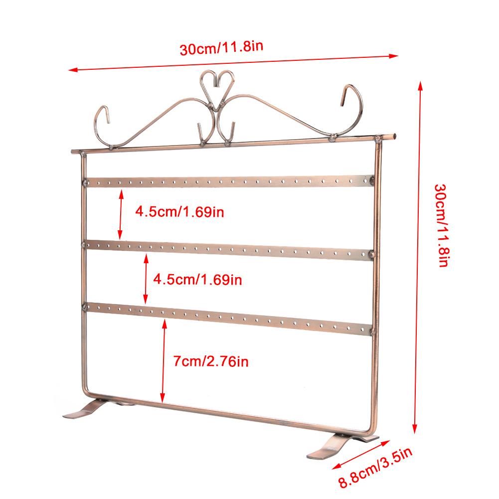 72 отверстия Серьги Ожерелье Браслет Подставки для ювелирных изделий Вешалка Держатель Стойка Античная бронза