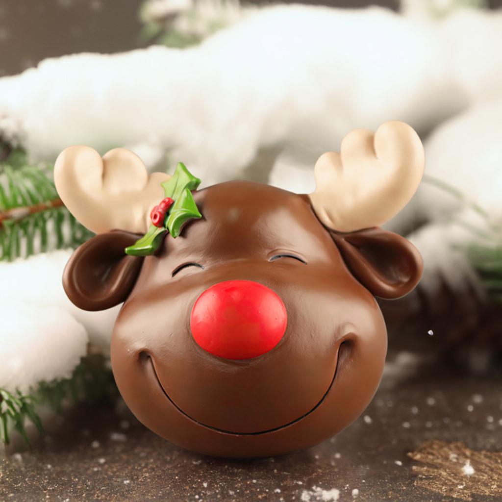 Santa Snowman Elk Resin Model Christmas Figurine Garden Decor DIY Accessories Desktop Home Decorations Miniature Statue