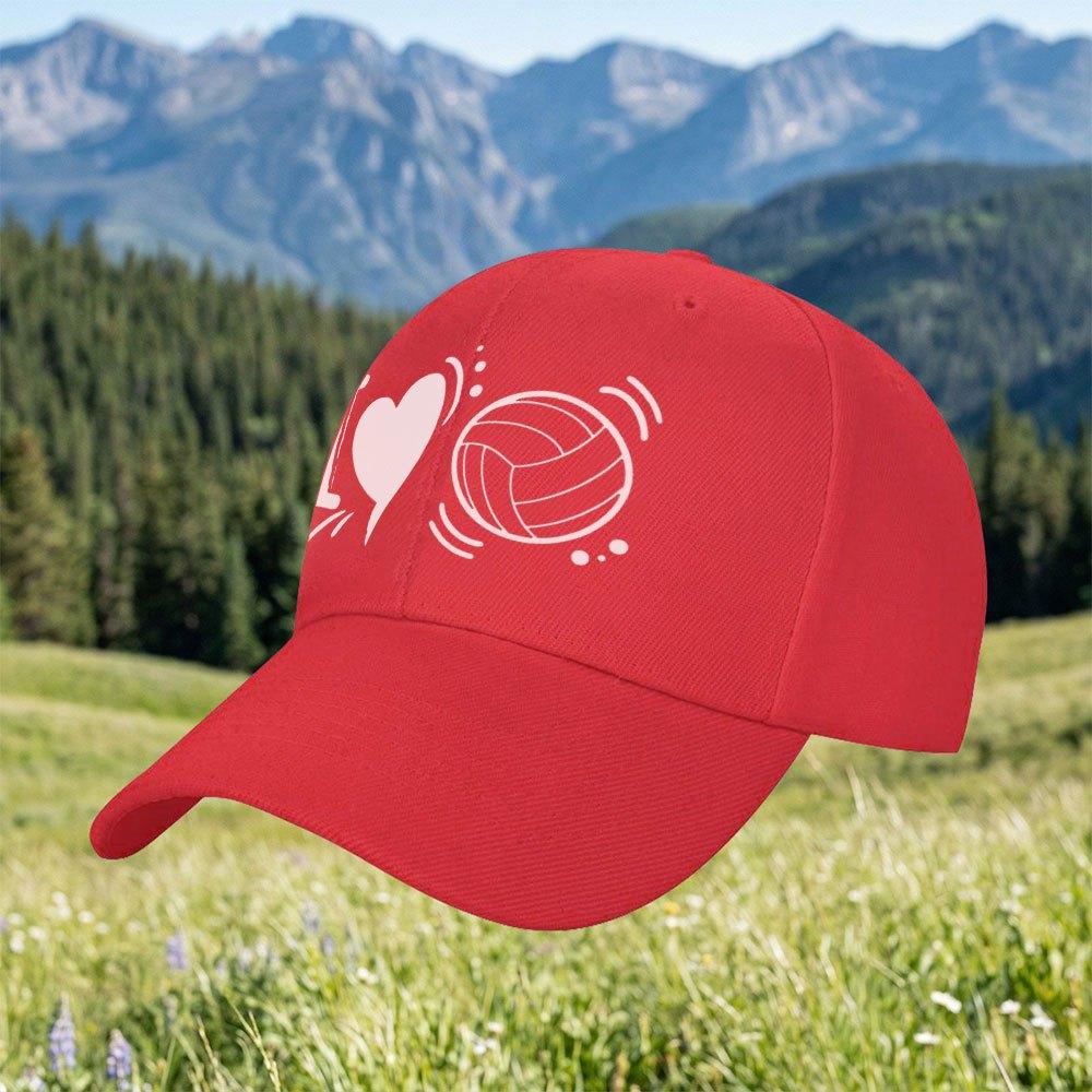 1pc Light Baseball Cap Unisex Outdoor Sports Cap With Volleyball Theme Couple Matching Style Multiple Colors Available I