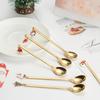 Fashion Xmas Gifts Christmas Coffee Spoon Table Ornament Stainless Steel Tableware