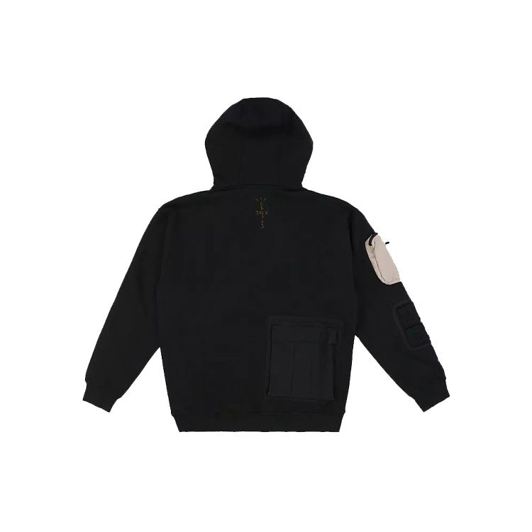 Nike X Travis Scott Cactus Jack Collaboration Tech Pockets Hoodie Men Tops Black CU0458-010