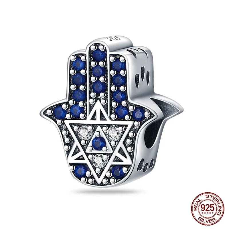 Медный браслет Copper Fit Original Шарм Ювелирные изделия Сделай сам Синий клип Бусина Серия Галактика Звездное небо Подвеска Луна Подвеска