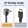 Короткий 90-градусный USB Type-C на кабель, нейлоновый материал, шнур для передачи данных от Power Bank для iPhone 17 для для S25