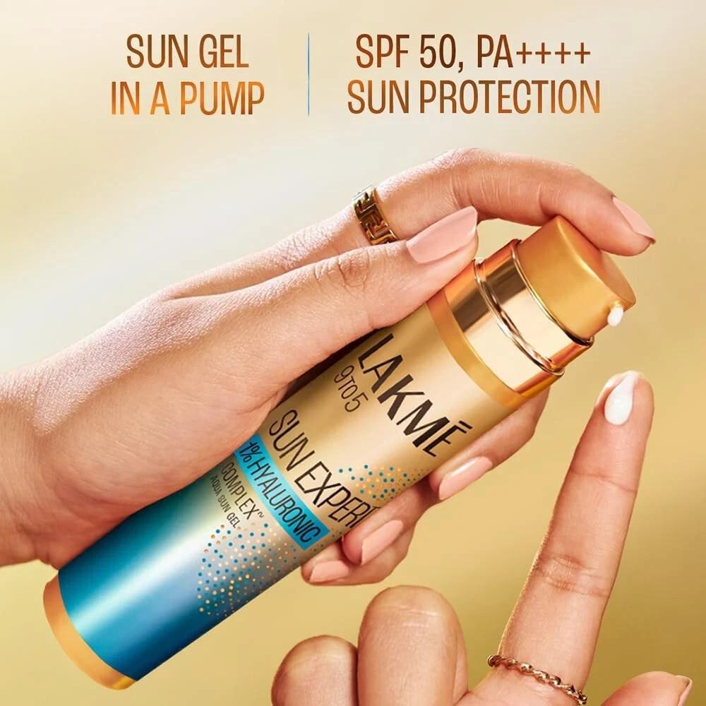 LAKMÉ Sun Expert 1% Hyaluronic water-light Sunscreen gel SPF 50 Pa++++ 56GM