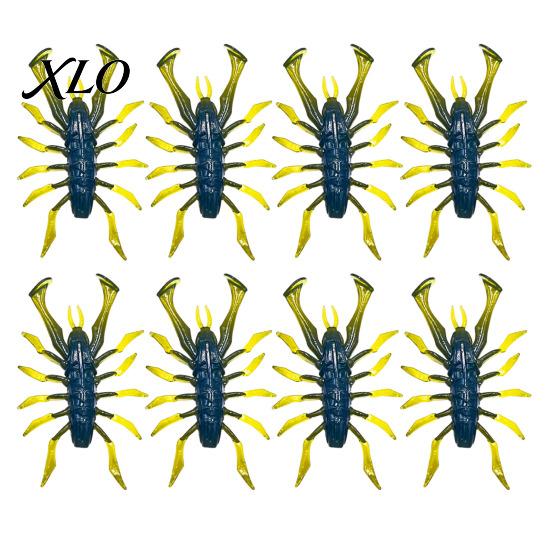 Saltwater Fishing Gear 8Pcs 6cm/2.8g Bionic Insect Soft Bait, Slow Sinking Floating Artificial Lure, Realistic Lures Swim Bait for Freshwater