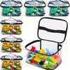 Transparent Mesh Zipper Toy Storage Bag - Large Capacity Puzzle and Block Organizer, Ideal for Toy and Building Block Storage So