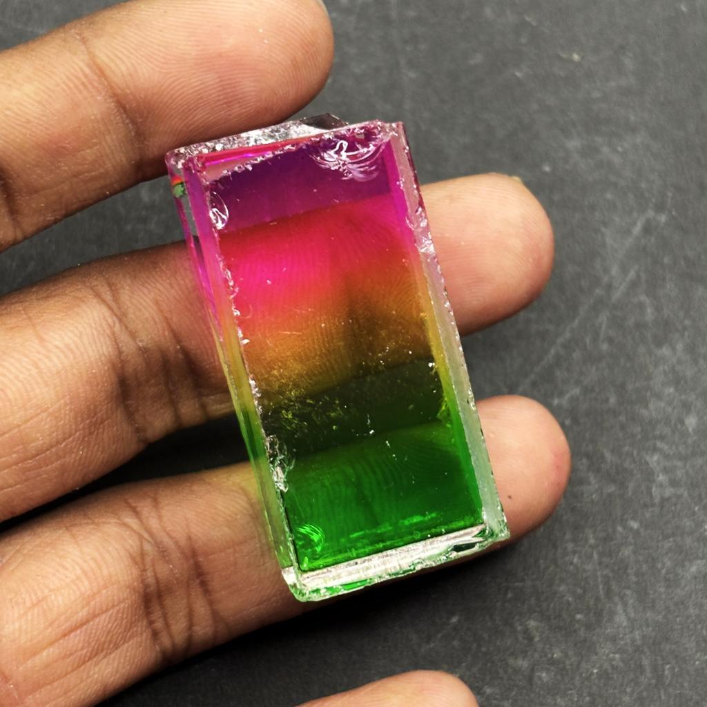 Lab-Created Tourmaline Loose Gemstone Unique Uncut Rough 178.90 ct October Birthday Birthstone
