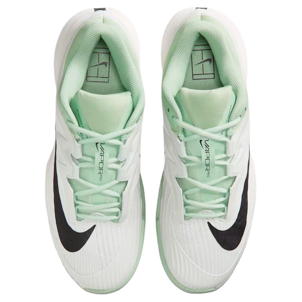 Nike Vapor Pro 3 Поддерживающие Дышащие Низкие Мужские Теннисные Кроссовки Бело-Зеленые FZ2161-003