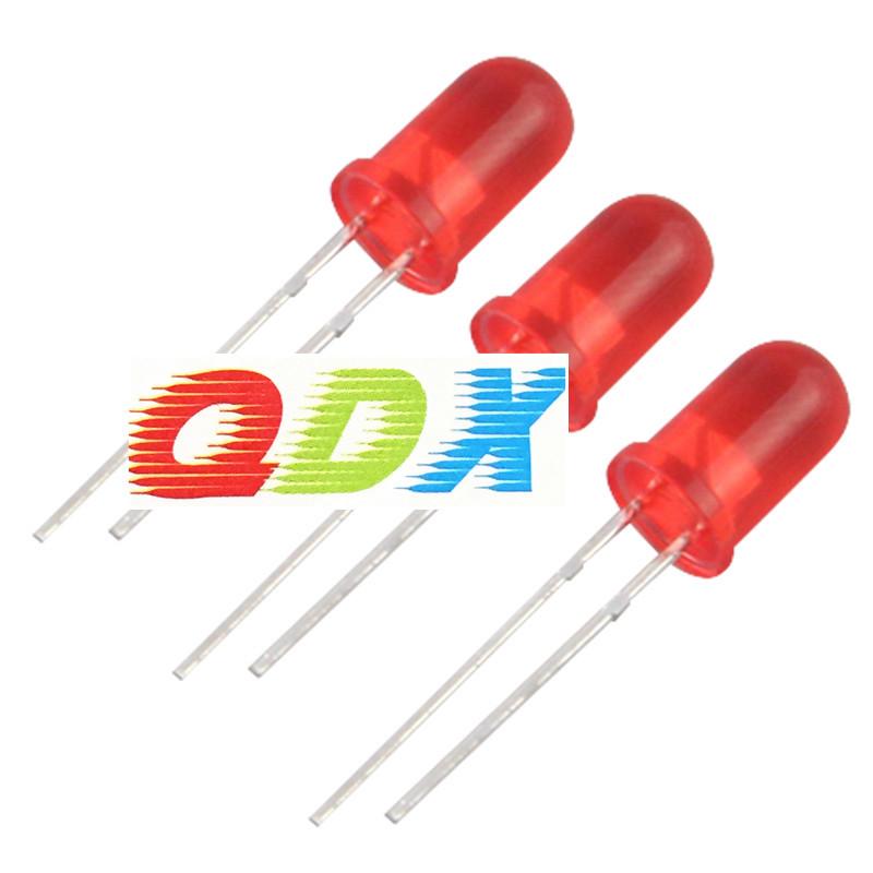 5mm Multi-Color LED Indicator Lamp: Red, Green, Yellow, Blue, Orange Direct Plug-In Light-Emitting Diode