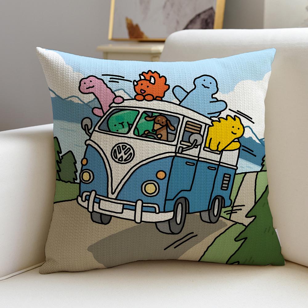 Quirky JJogumanS Cushion Cover Breathable and skinfriendly linen pillowcase square removable and washable cushion