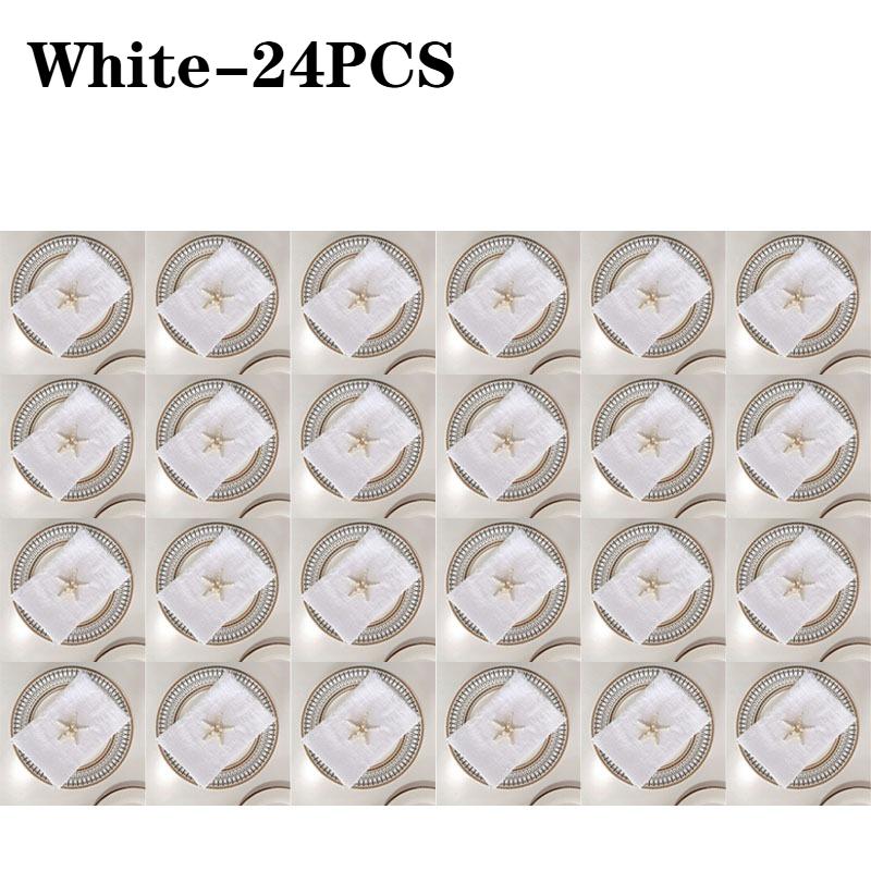 1-24PCS Washable and Reusable Gauze Napkin Ties Elegant and Stylish Ideal for Weddings Christmas and Home Decor
