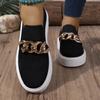 Women Shoes 2024 Casual Shoes Women Metal Chain Loafers Fashion Sneakers Flats Women Platform Plus Size 43 Zapatillas Mujer