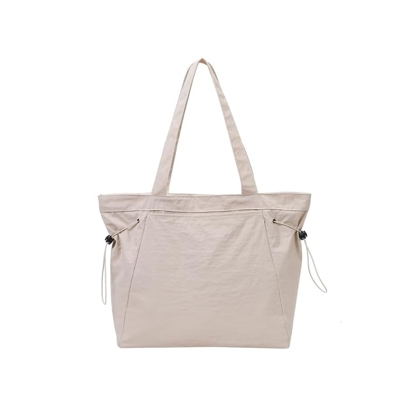 Volen сумка-тоут женская большая вместительная сумка через плечо нейлоновая легкая сумка через плечо водоотталкивающая простая сумка для поездок на работу унисекс (YJP0036WH)