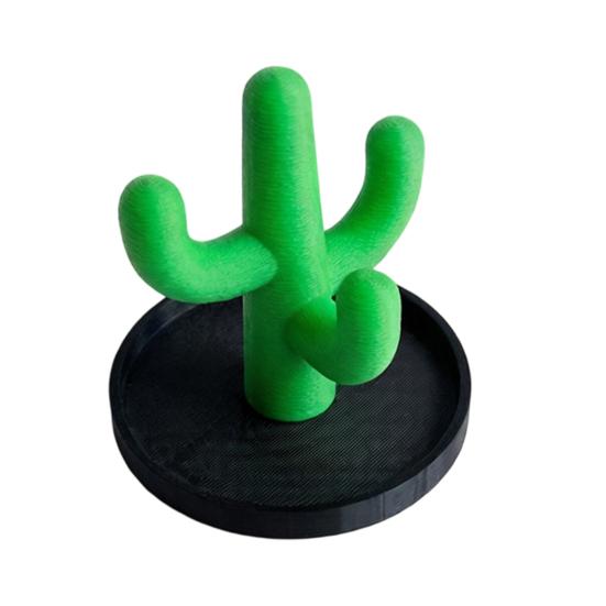 3D Printed Cactus Ring Holder Dish, Jewelry Display Organizer Stand, PLA Jewelry Tray Ornament for Rings Earrings Necklaces