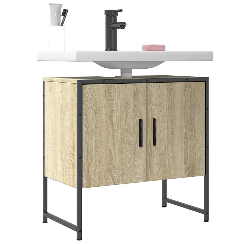 Washbasin Cabinet in Sonoma Oak 60 x 33 x 60 cm Particleboard