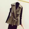 Тренчкот жилет женский весна и осень новый безрукавный жилет жилет костюм внешний жилет куртка женская