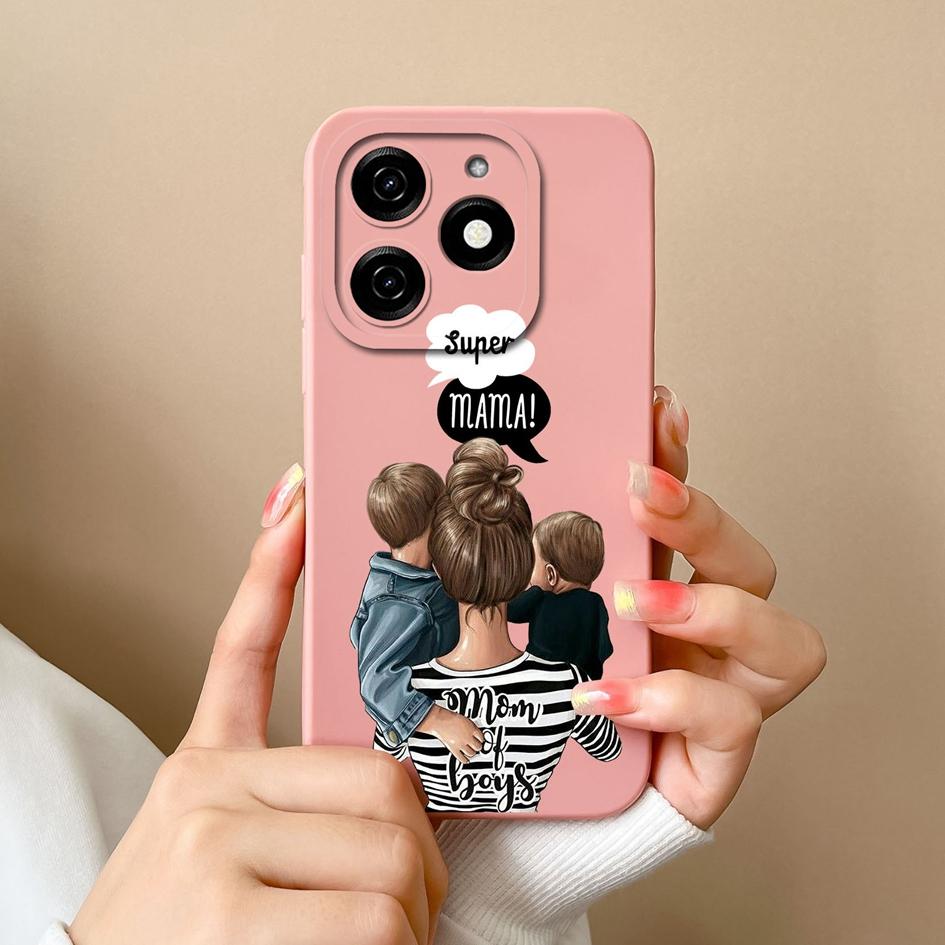 Для Tecno Pova 6 Pro 5G Pop 8 Spark 20C 20 Itel A70 A18s Чехол для телефона Модный чехол для девочек и мальчиков Высококачественный противоударный мягкий жидкий силиконовый корпус