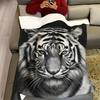 White Tiger Throw Thin Blanket Animals Printed Lightweight for Couch Home Decor Gift for Lion Tiger Elk Bears Dogs Cats Lovers
