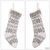48CM Snowflake Knitted Christmas Socks Large Size Xmas Tree Ornaments  Christmas Decor