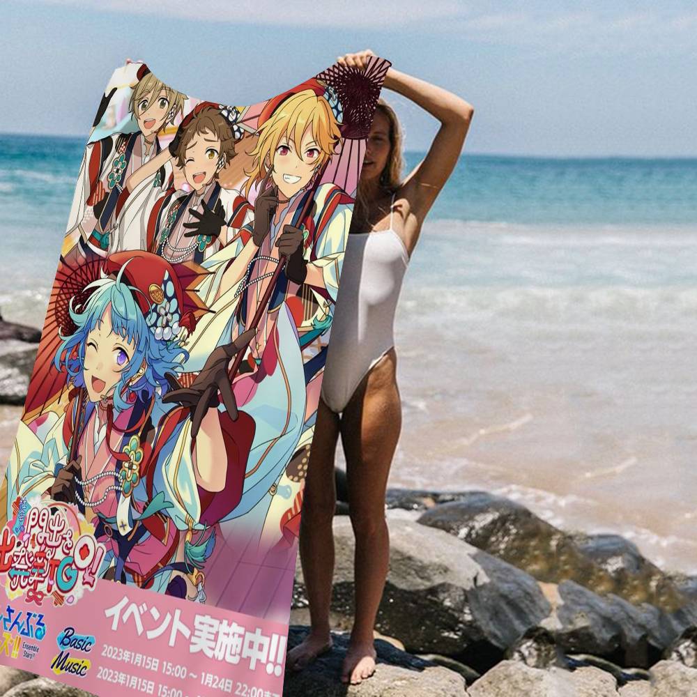 Девочка Игра E-Ensemble Stars Микрофибра Печатное Пляжное Полотенце Альпинизм Йога Пляж Плавание Бег Впитывающее Мягкое Полотенце