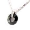 Les Trésors De Lily [K6633] - Silver Necklace 'Sissi' Black Ceramic