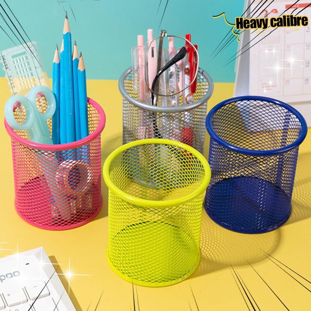 Круглый/Квадратный Офисный/Школьный Органайзер для хранения карандашей и канцелярских товаров Сетчатый стакан для ручек Чехол для хранения Подставка для ручек