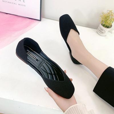 2025 весна женские туфли-лодочки на плоской подошве модные женские туфли Doudou с квадратным носком в стиле ретро с неглубоким вырезом фея бабушкины туфли для девочки