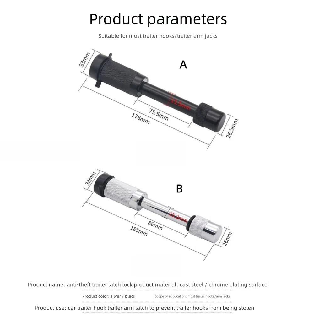 Anti-theft Trailer Hitch Lock 5/8 Inch Receiver Pin Sturdy Tow Coupling Security Device Portable Auto Accessories Gear