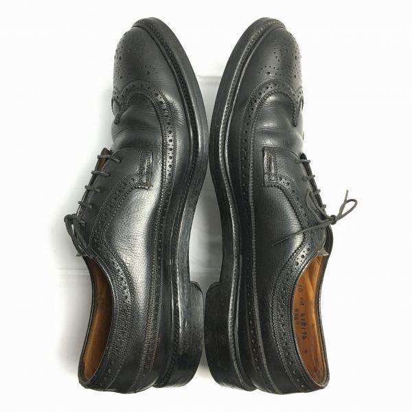 1963 Made? FLORSHEIM Kenmoor Long Wingtip Shoes Black Size 26.027.0 Vintage Imperial Men's(USED)