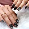 Cat's Eye French Fake Nails Wearable Manicure Press On Nails Fashion False Nail Women